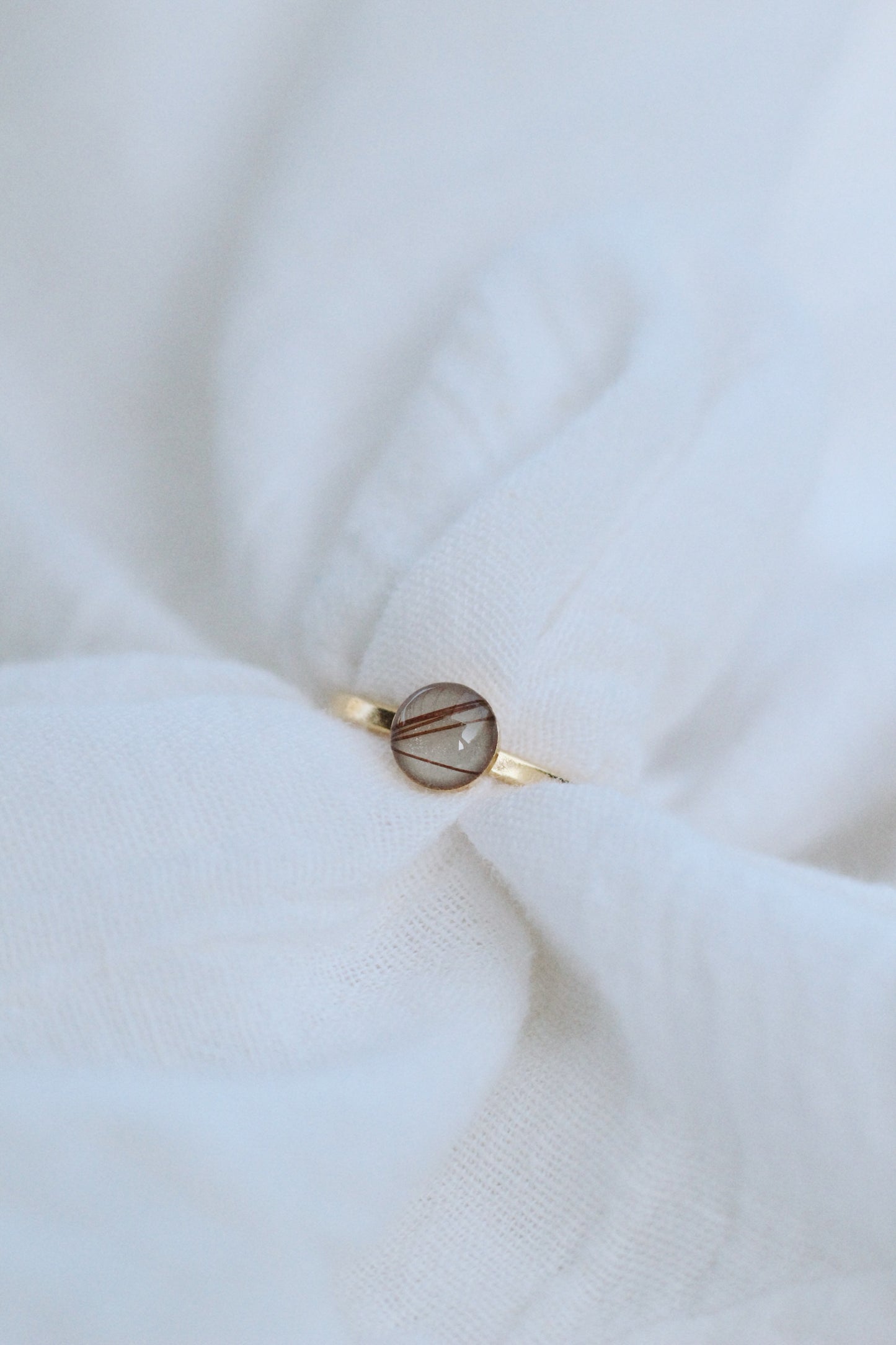 Ring mit Tierfell/Asche