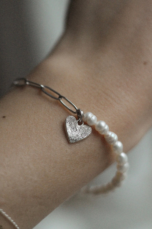 Perlmutt Armband mit personalisiertem Abdruck