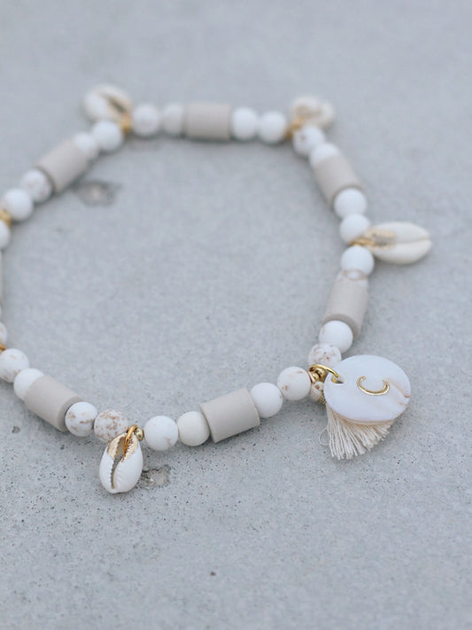 EM-Keramikkette in weiß und beige